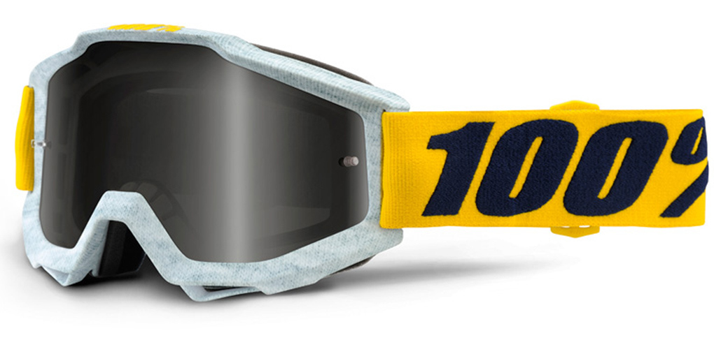 100% Accuri Extra Ochelari de motocross alb/galben Figura 1