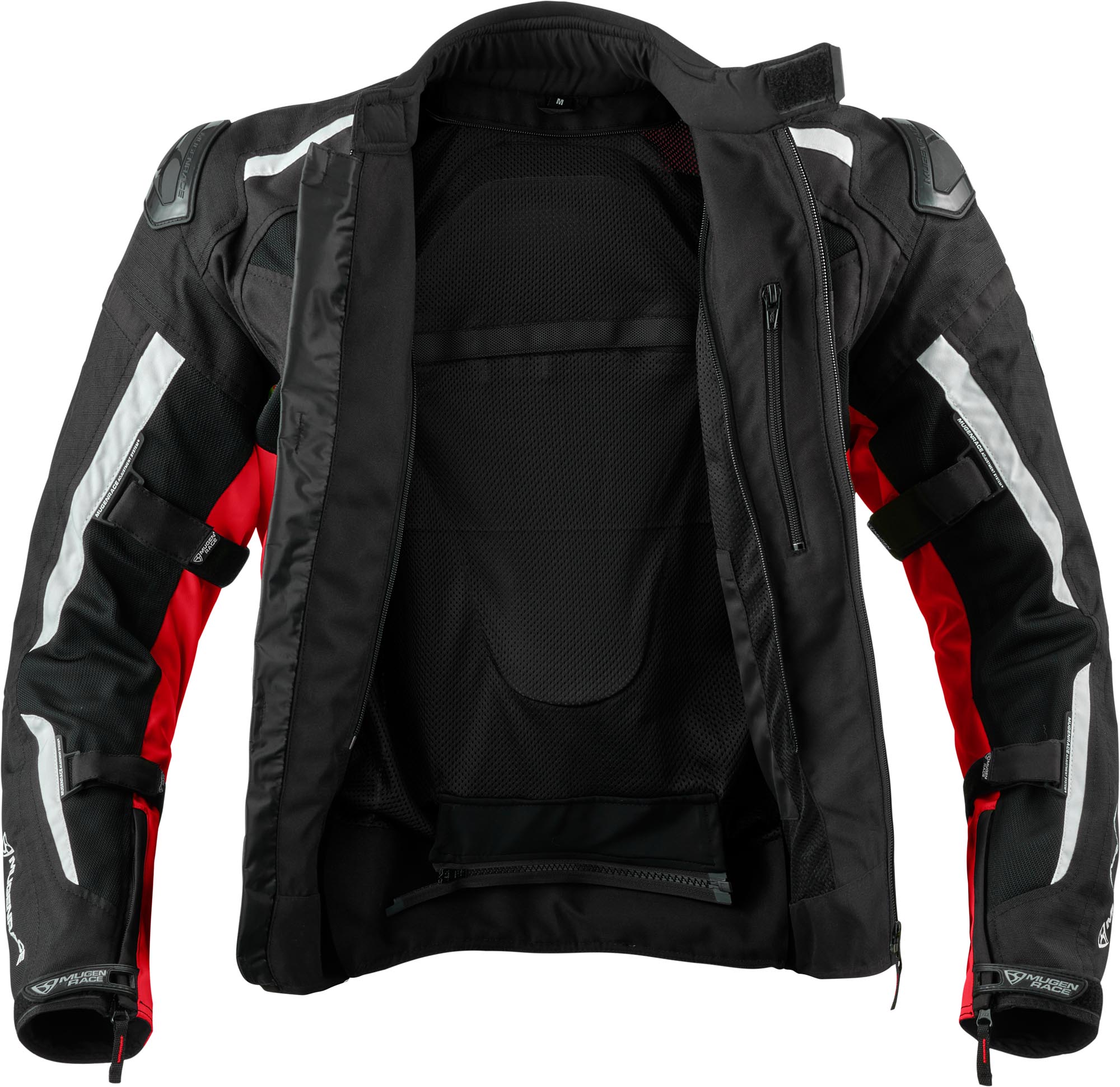 MUGENRACE Diavolo-1 waterproof Motorcycle Textile Jacket black/red/white M Figure 3