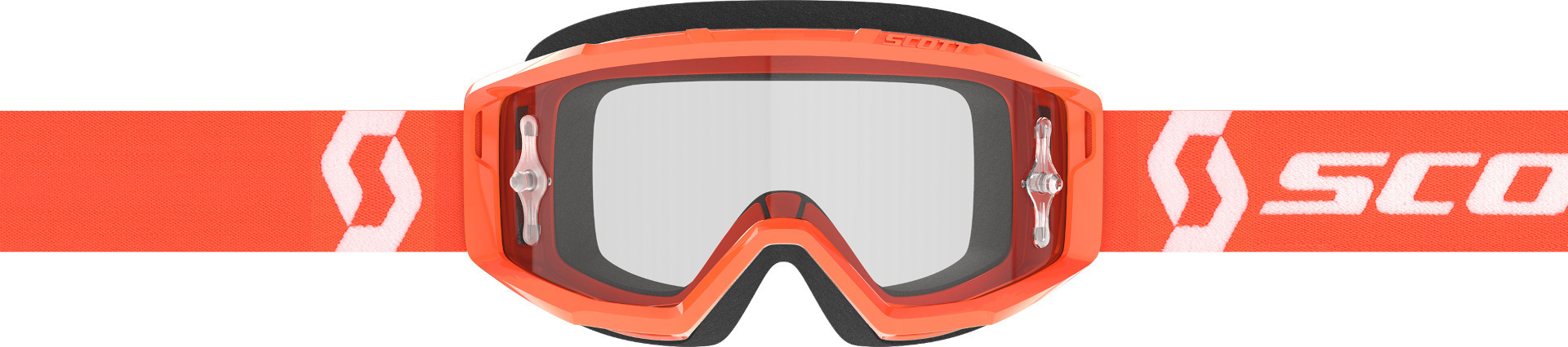 Scott Primal Clear Motocrossglasögon orange/vit Figur 3