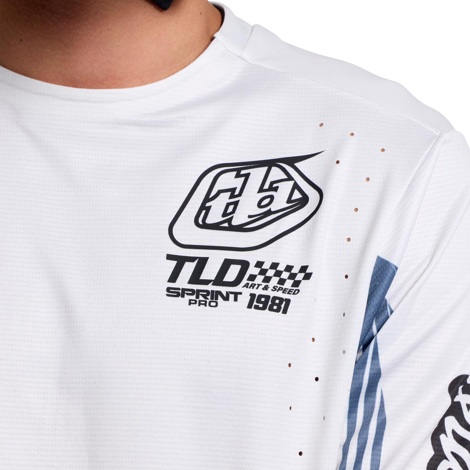 Troy Lee Designs Sprint Pro Turbo Bicycle Jersey white/grey S Figure 8