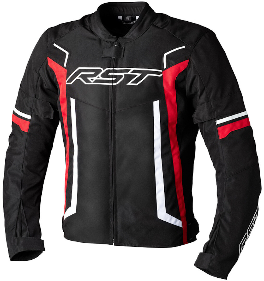 RST Pilot Evo Motorcykel tekstiljakke sort/hvid/rød L Figur 1