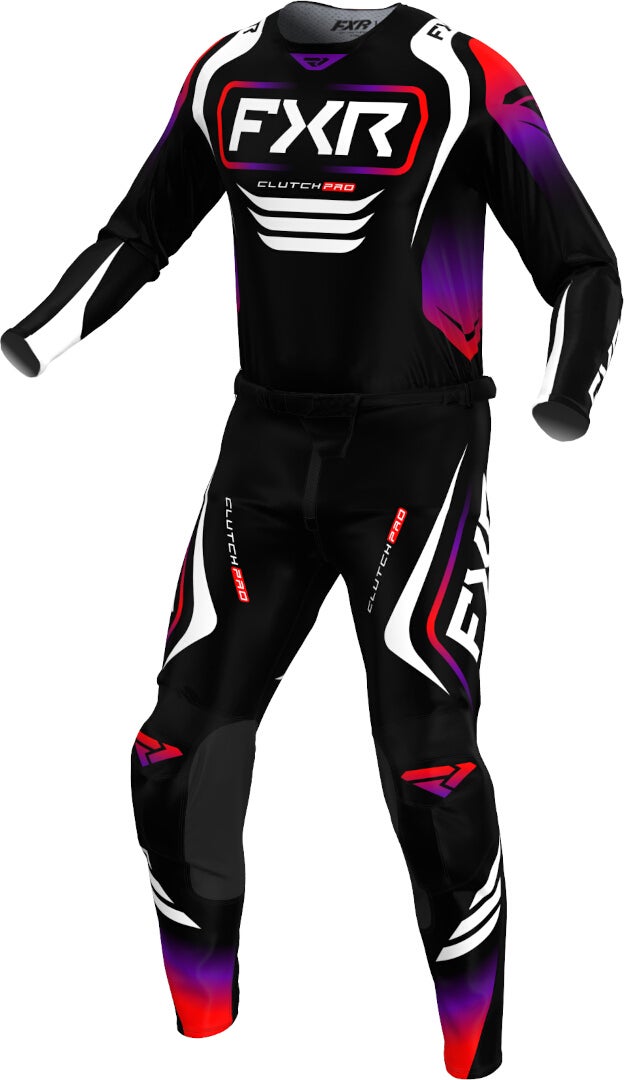 FXR Clutch Pro 2025 Motocross Pants black/purple/red/white 32 Figure 3