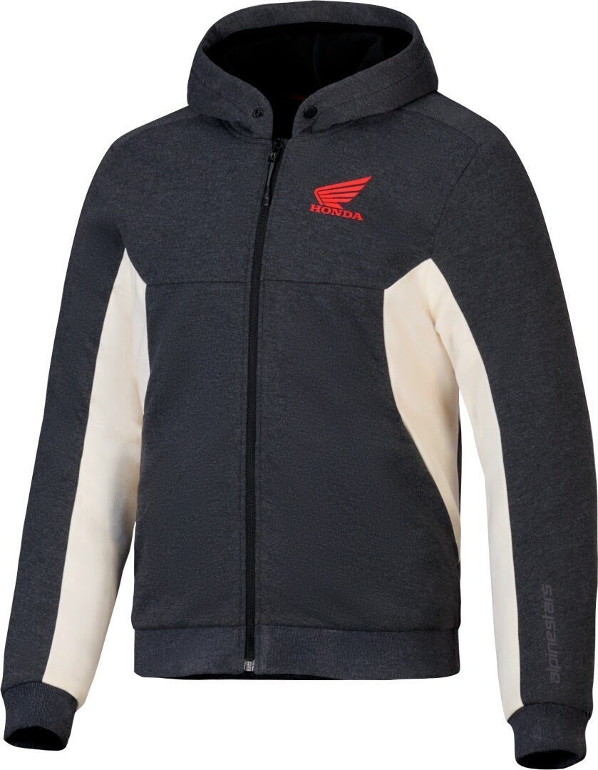 Alpinestars Men's Anthracite Honda Chrome V3 Sport Logo Motorcycle Zip Hoodie