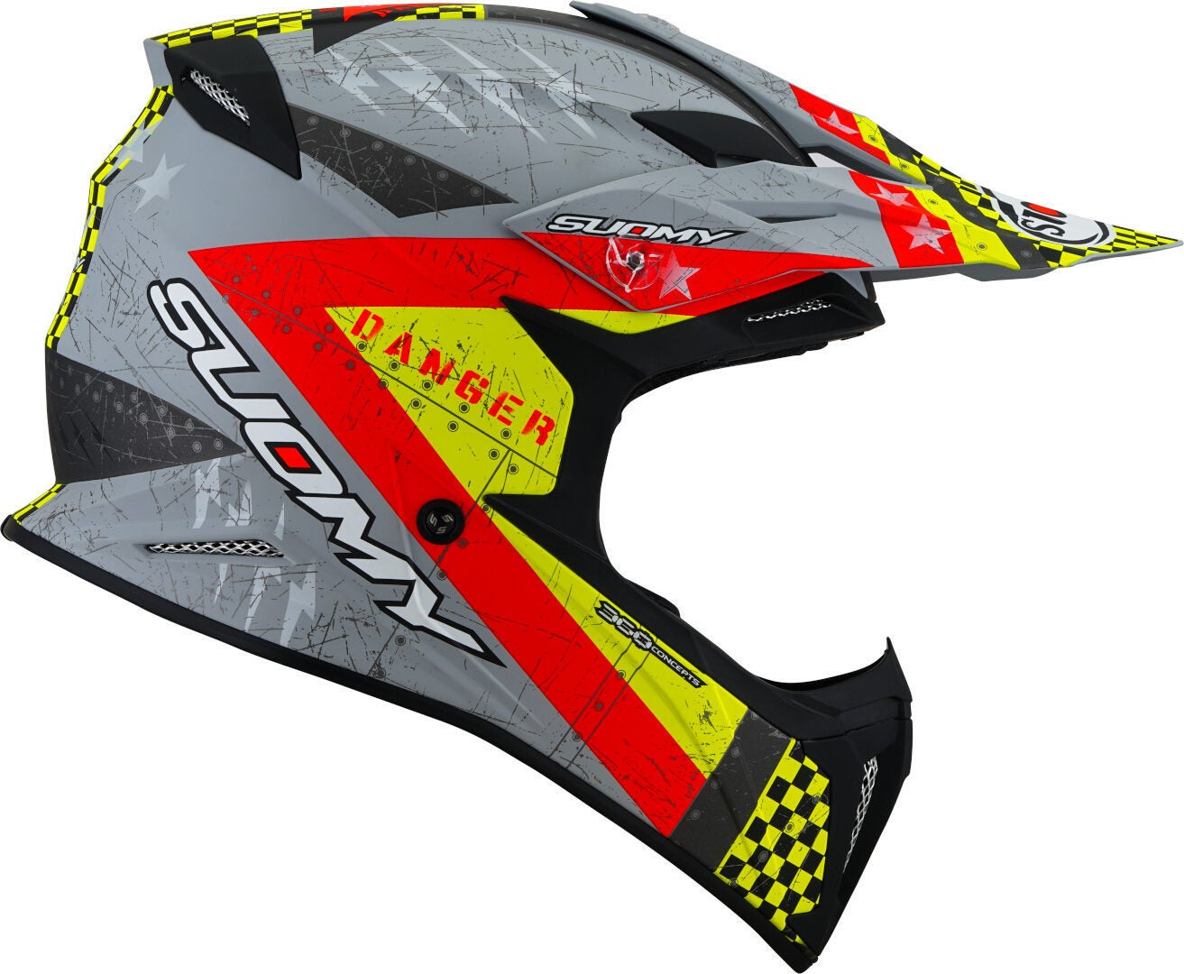 Suomy X-Wing Jetfighter E06 Motocross Helm grau matt/rot XXL (63) Abbildung 6