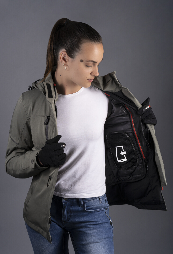 LS2 Rambla Evo wasserdichte Damen Motorrad Textiljacke khaki M Abbildung 3