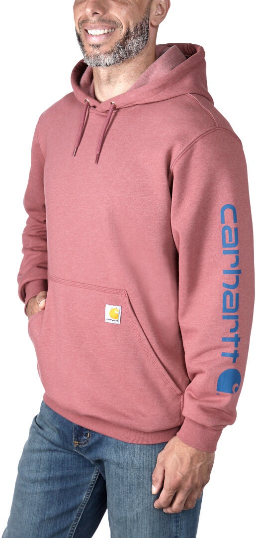 Carhartt Midweight Sleeve Logo Hoodie red/blue M Figure 3
