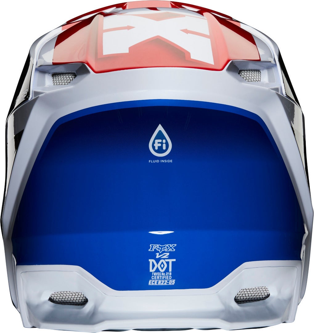 Fox V2 Hayl Casco Motocross Giovani blu/rosso S Figura 3