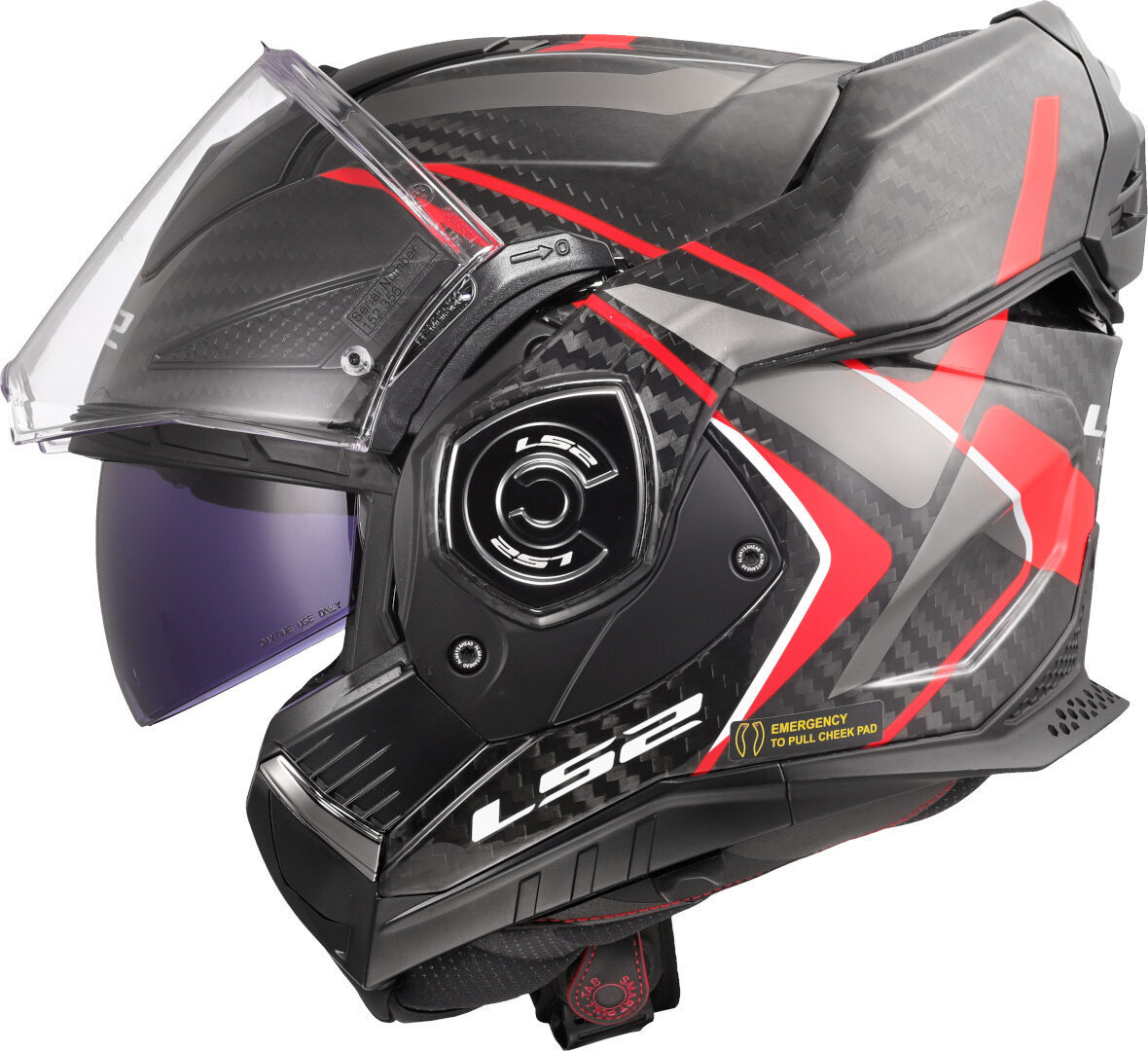 LS2 FF901 Advant X Carbon Future II Helm Rood S (55/56) Figuur 10