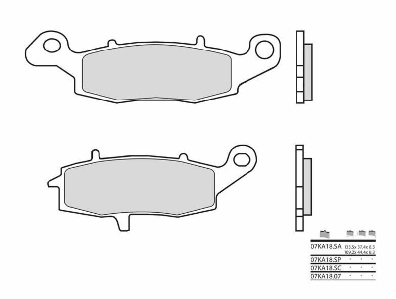 Brembo S.p.A. Sintrade bromsbelägg i metall - 07KA18SA Figur 2