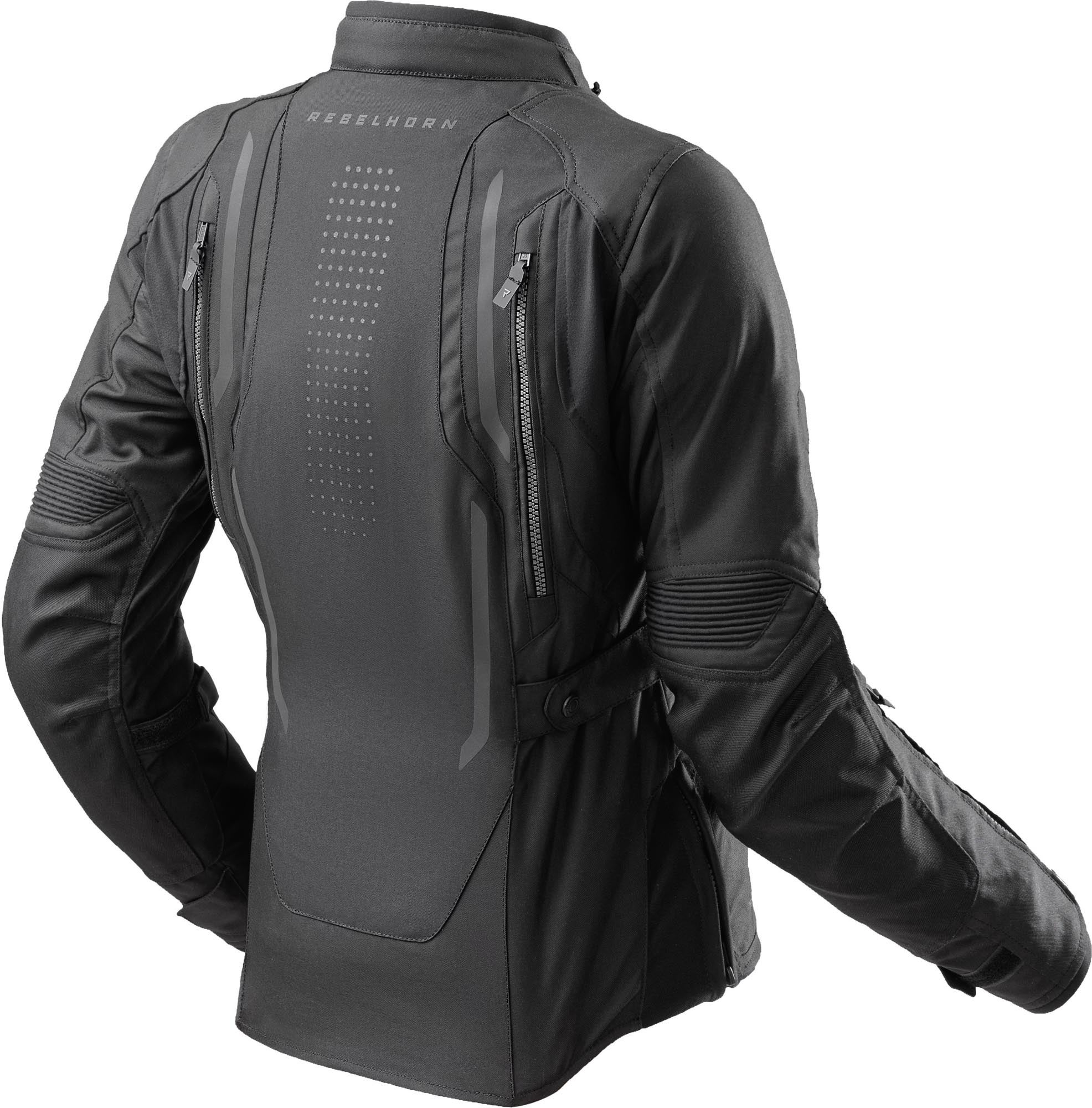 Side view of Rebelhorn Hiker 4 waterproof Ladies Motorcycle Textile Jacket