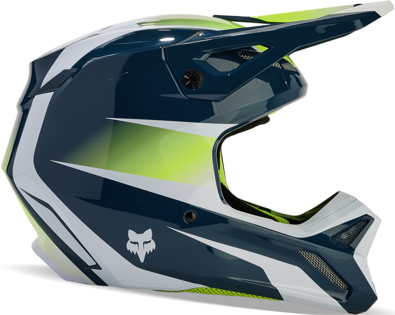 FOX V1 Flora MIPS Motocross Helm blau/gelb M (57/58) Abbildung 9