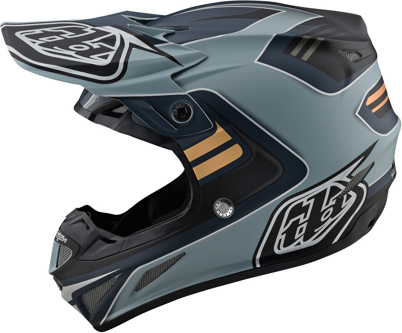 Troy Lee Designs SE4 Flash MIPS Casco Motocross grigio/argento M Figura 8