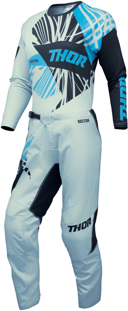 Thor Sector Split Damen Motocross Jersey schwarz/hellblau L Abbildung 3