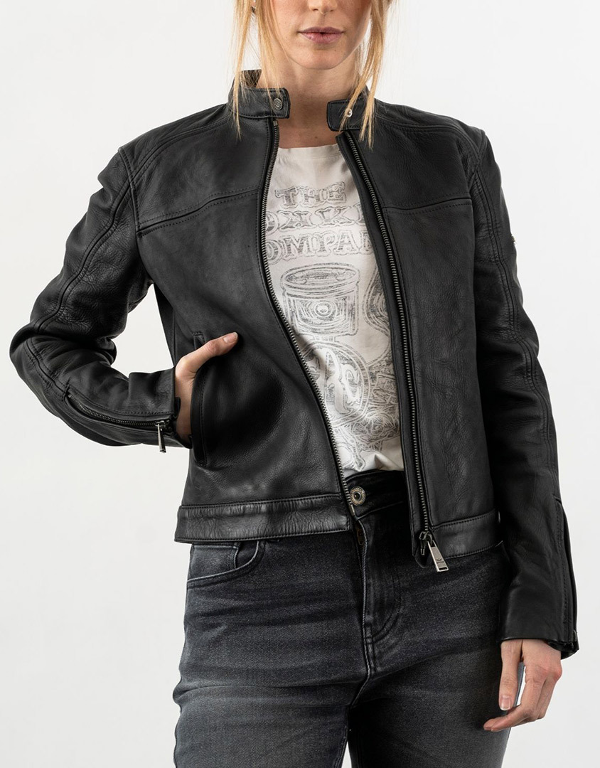 Rokker Ginger Ladies Motorcycle Leather Jacket M Figure 4
