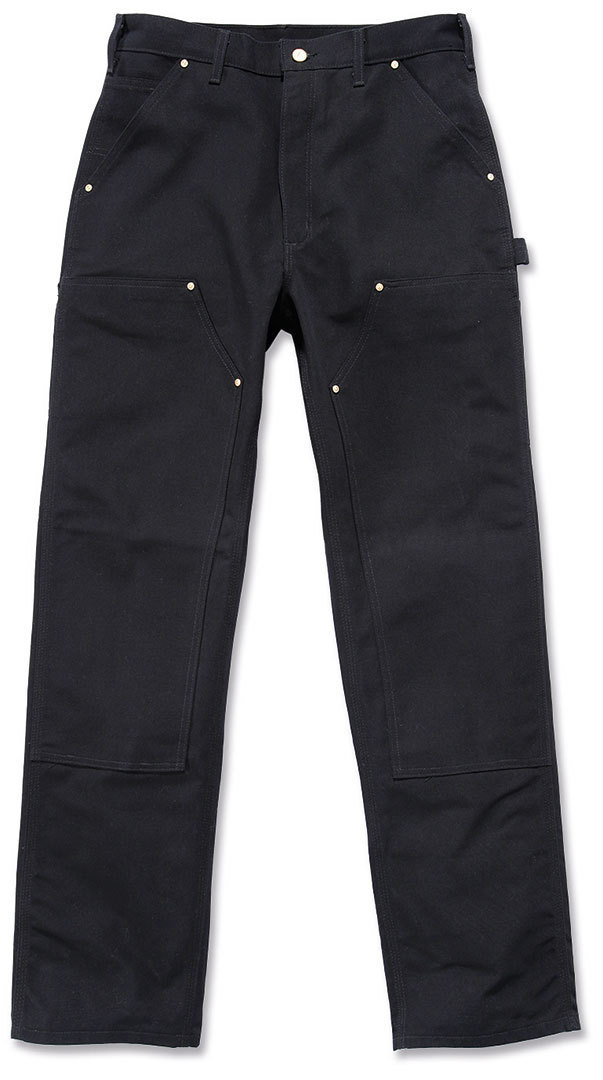 Carhartt Firm Duck Double-Front Work Dungaree Bukser Sort 44 L32 Figur 1