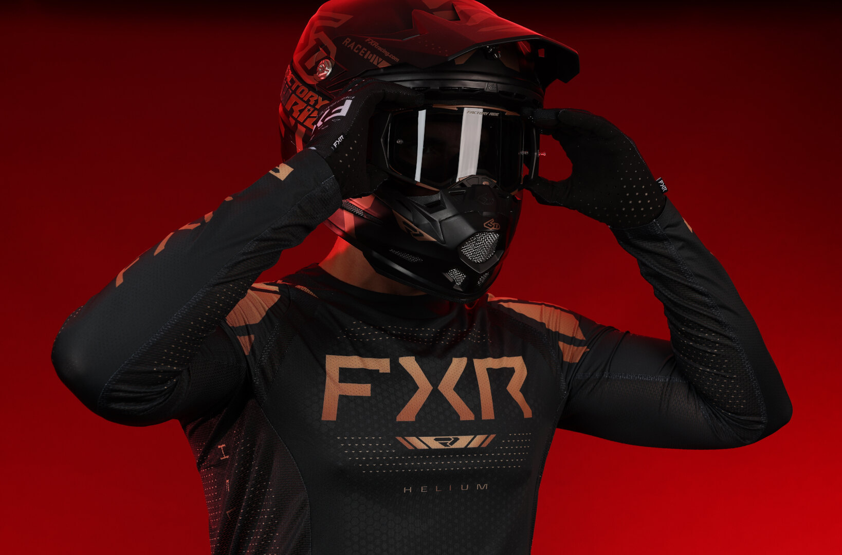 FXR Helium 2025 Motocross Byxor Svart/brons 30 Figur 3