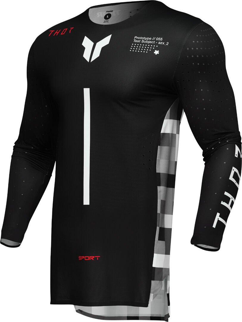 Thor Sportmode Riot Motocross trøje sort/grå/hvid 3XL Figur 1