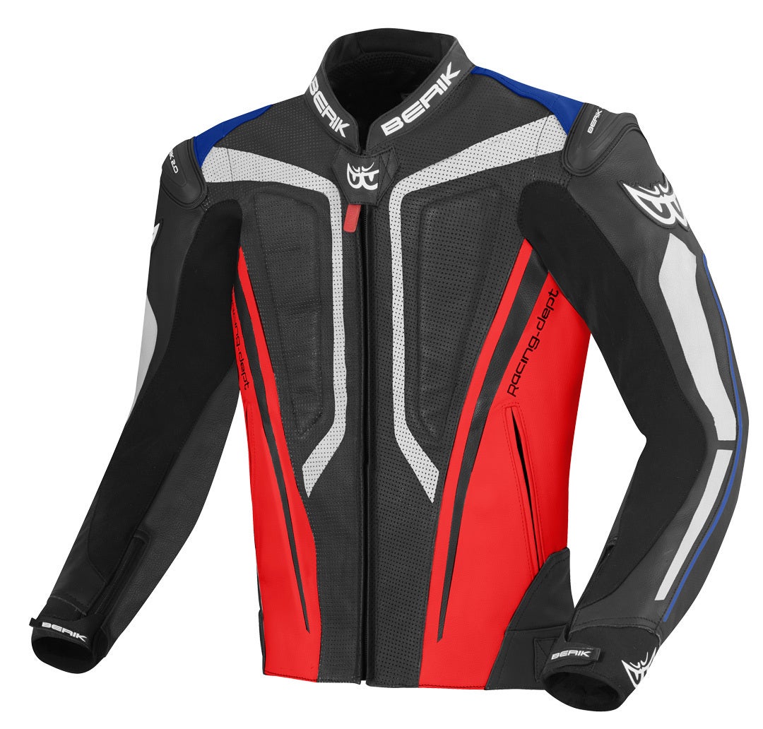 Berik Street Pro Motorcycle Leather Jacket black/red/blue 58 Figure 1