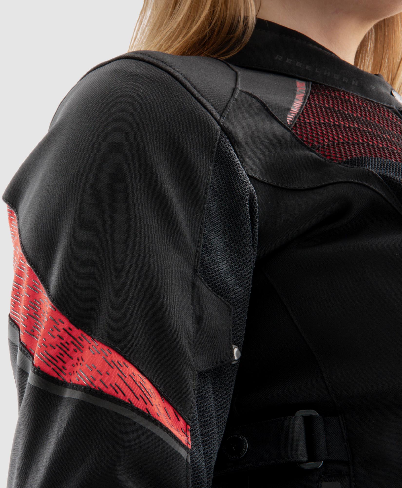 Rebelhorn Jax waterproof Ladies Motorcycle Textile Jacket black/red S Figure 16