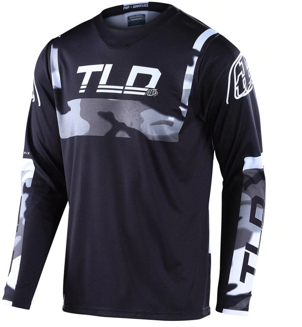 Troy_lee_designs Men's Black/Grey Troy Lee Designs Gp Brazen Camo Motocross Jersey