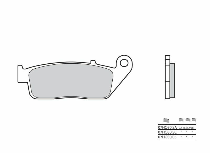 Brembo S.p.A. Vägbromsbelägg kolkeramik - 07HO3005 Figur 2