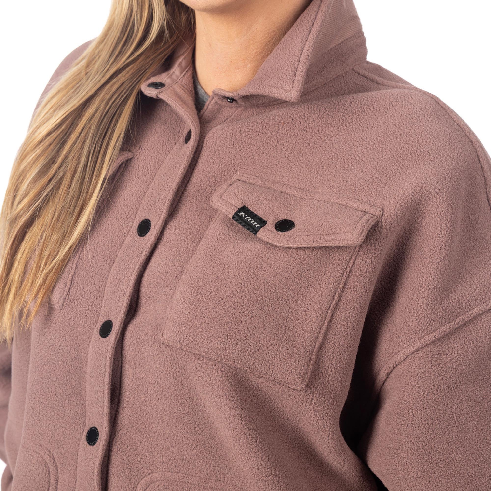 Klim Darby Canyon Giacca camicia in pile femminile viola M Figura 3