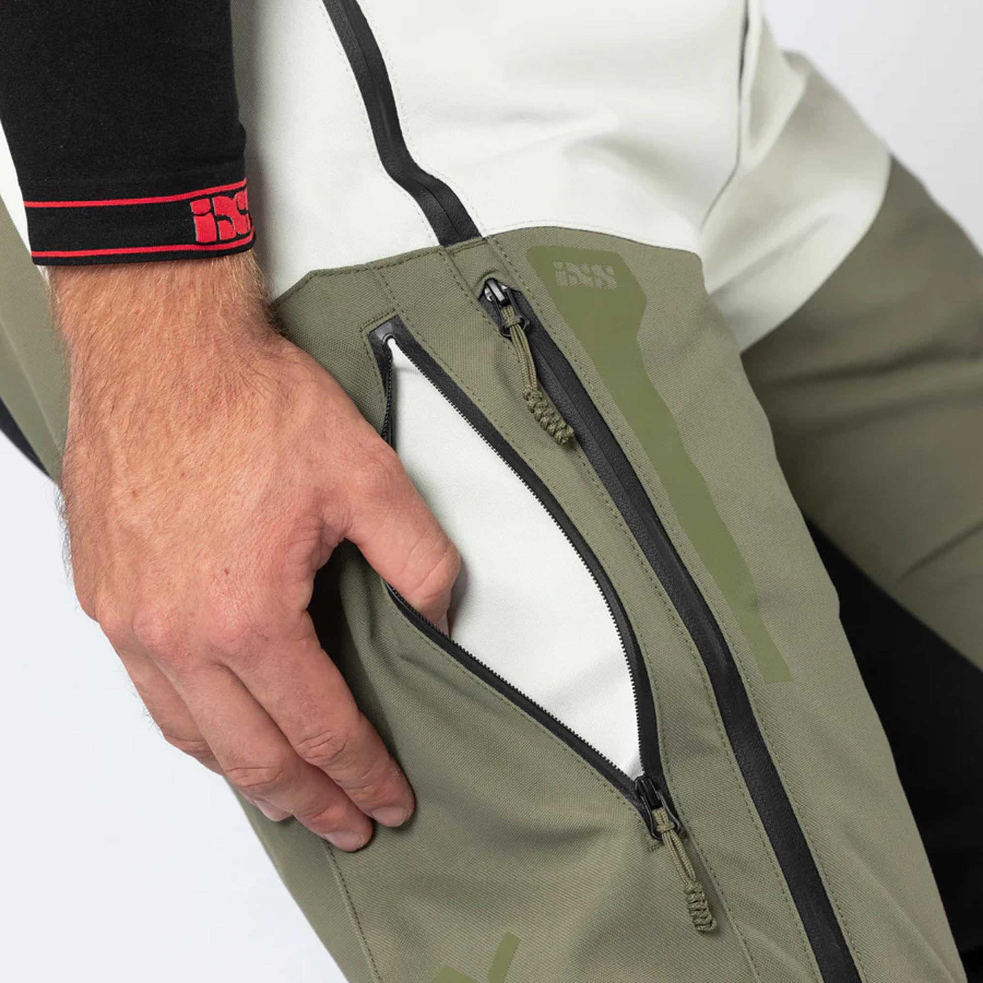 IXS Venture-GTX 1.0 vattentät motorcykel textil byxor ljusgrå/grön XS Figur 13