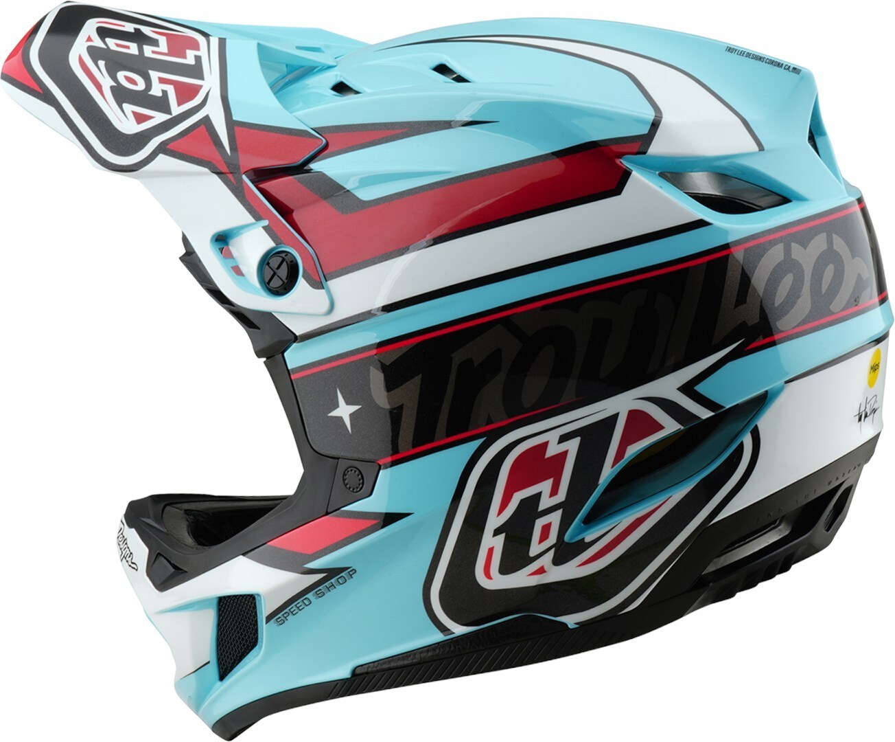 Troy Lee Designs D4 Mips Linear Polyacrylite Downhill Helm multi-coloured XL (60/61) Figure 8