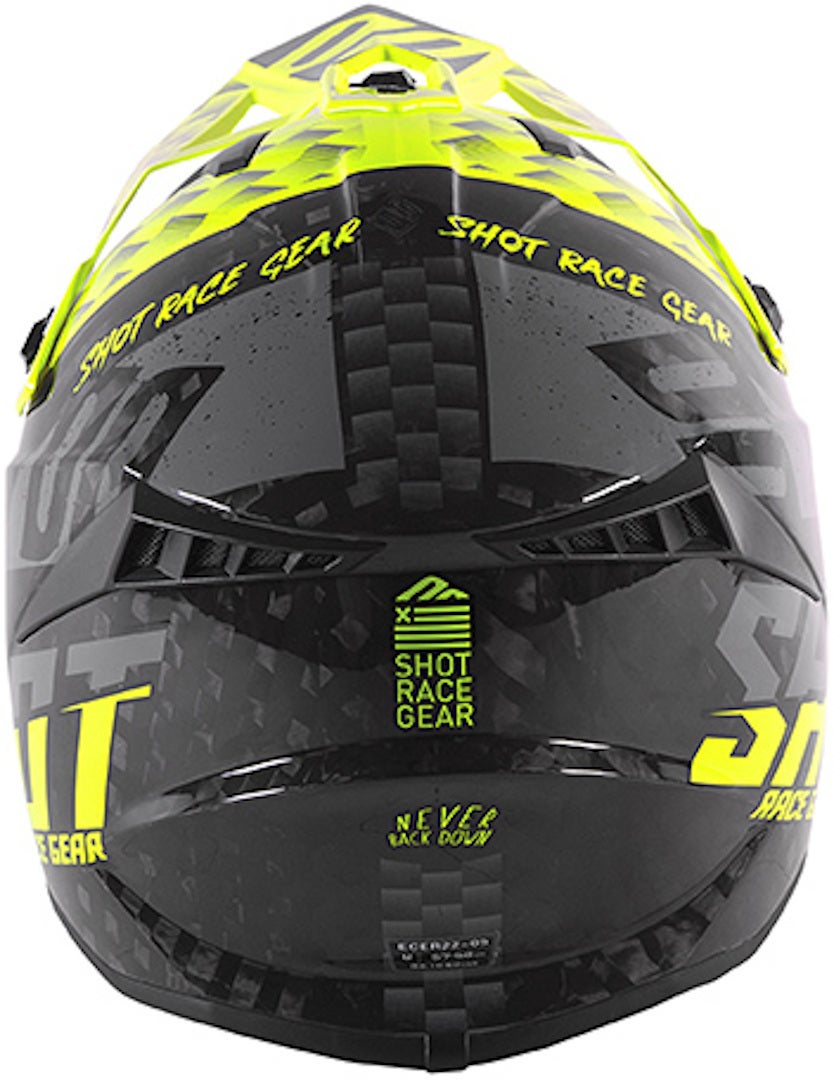 Shot Lite Carbon Rush Motocross Helm neon-gelb MS (57/58) Abbildung 3