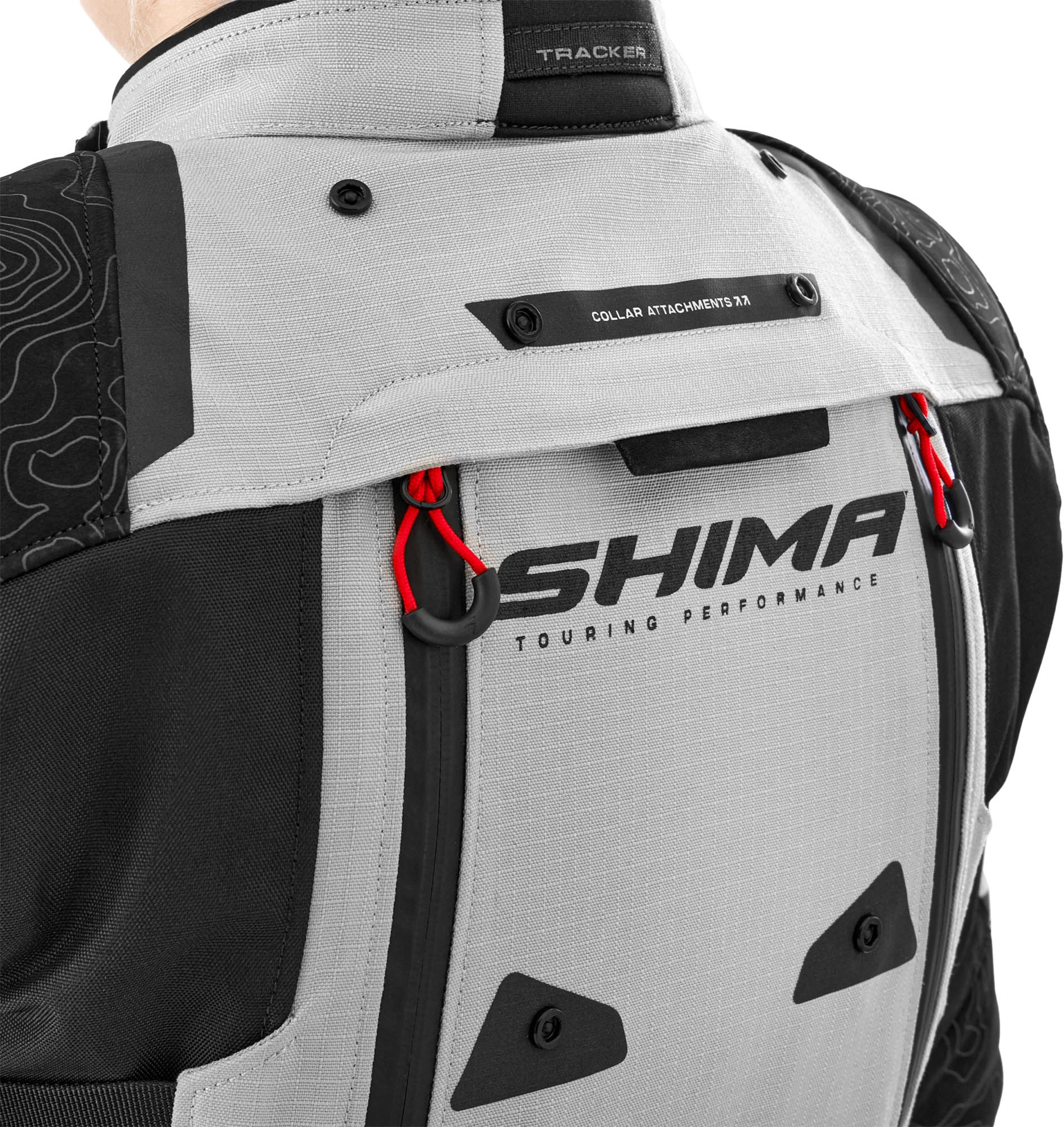 SHIMA Tracker Veste textile moto pour dames Blanc/Gris/Rouge 2XL Figure 14