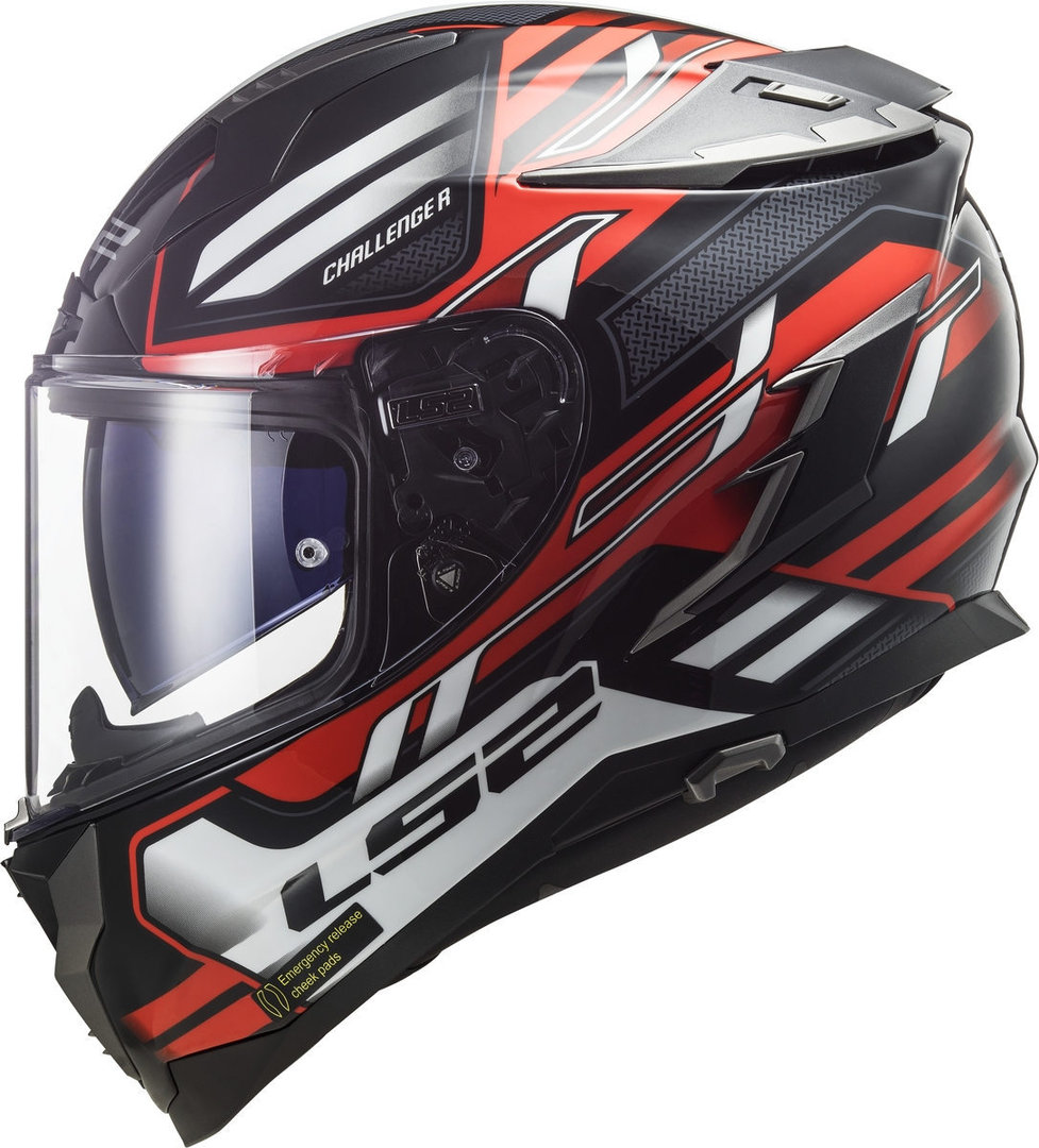 LS2 FF327 Challenger Spin Capacete preto/vermelho M (57/58) Figura 3