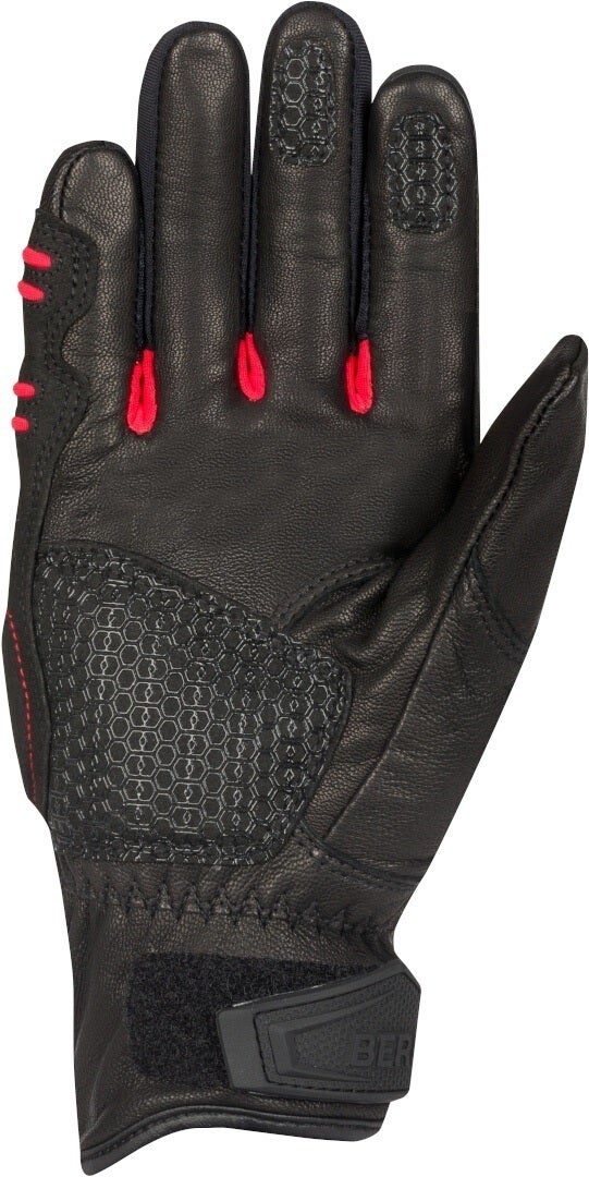 Bering Pitts Mesh Dame motorcykel handsker sort/rød L Figur 4
