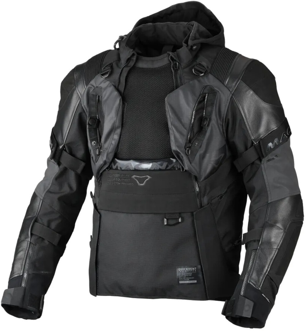 Macna Tryton NightEye waterproof Motorcycle Leather/Textile Jacket black 4XL Figure 3