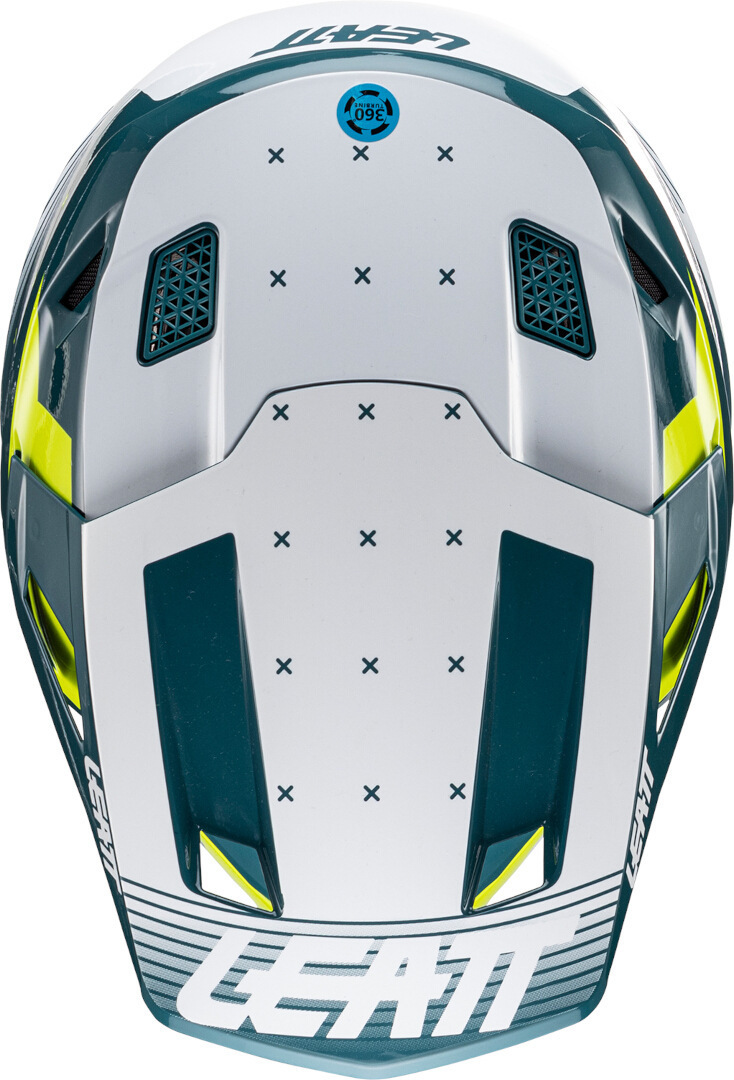 Leatt 7.5 V24 Stripes Cască de motocross cu ochelari de protecție verde/alb L (59/60) Figura 5