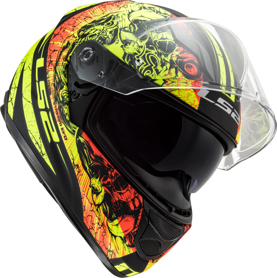 LS2 FF320 Stream Evo Throne Casque Noir mat/néon S (55/56) Figure 7