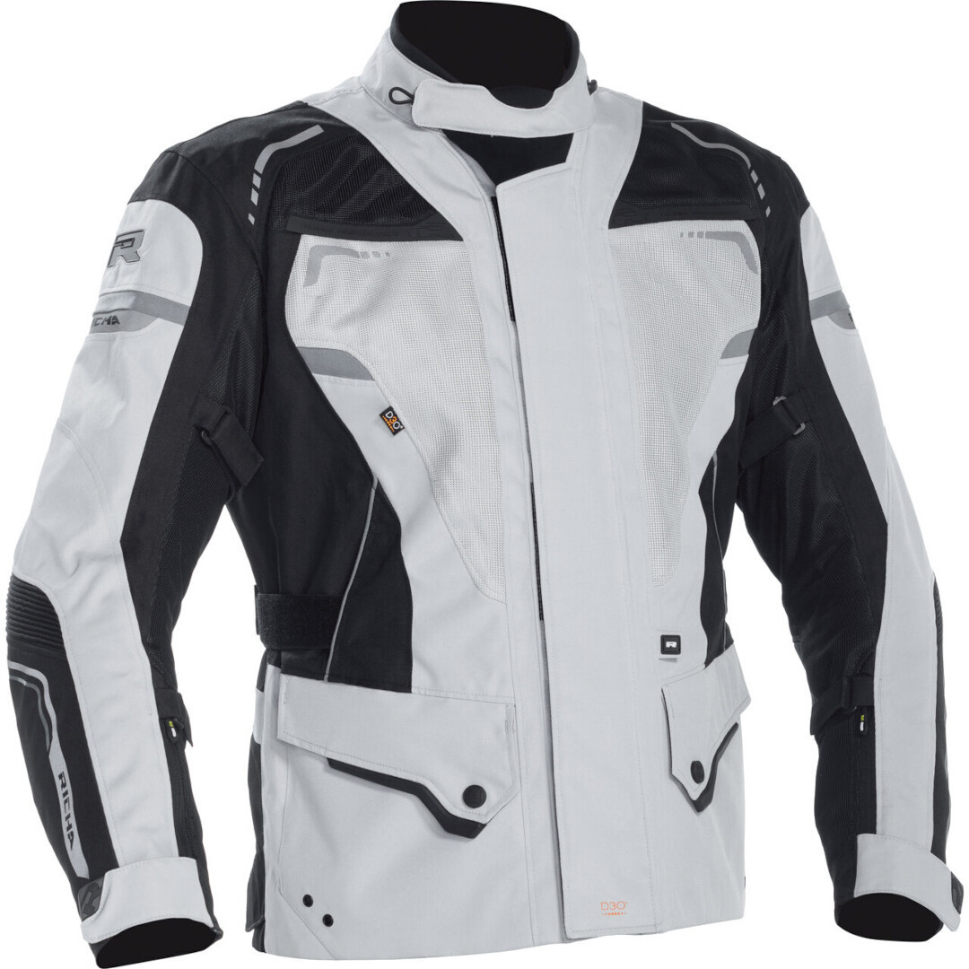 Richa Infinity 2 Mesh waterproof Motorcycle Textile Jacket light grey/black L Figure 1