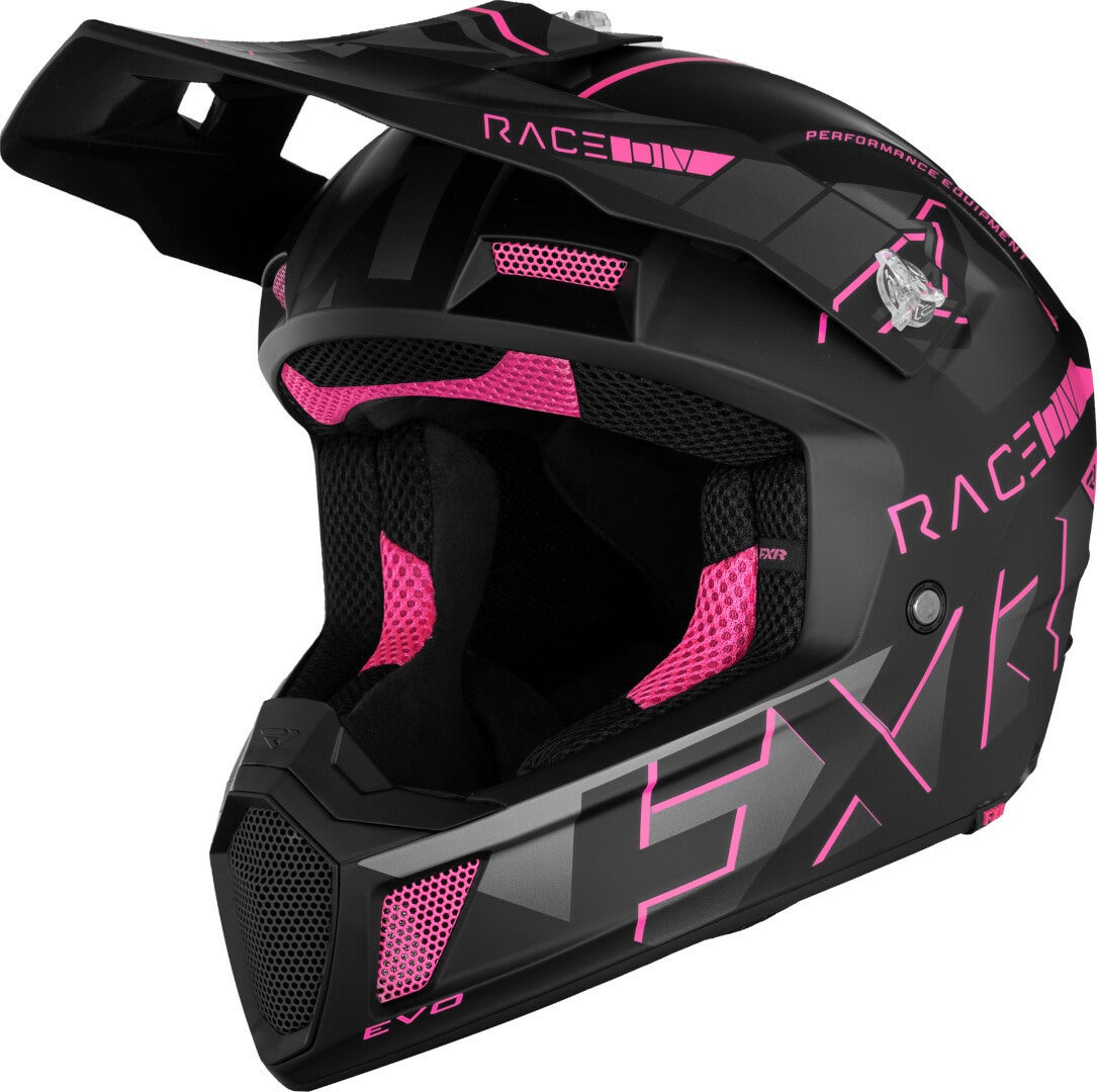 FXR Clutch Evo 2023 Snescooterhjelm sort/pink M (57/58) Figur 1
