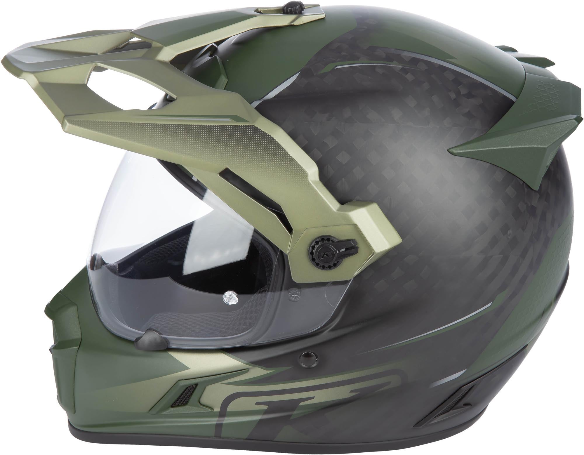 Klim Krios Pro Echo Carbon Enduro Helm schwarz matt/grün M (57/58) Abbildung 5