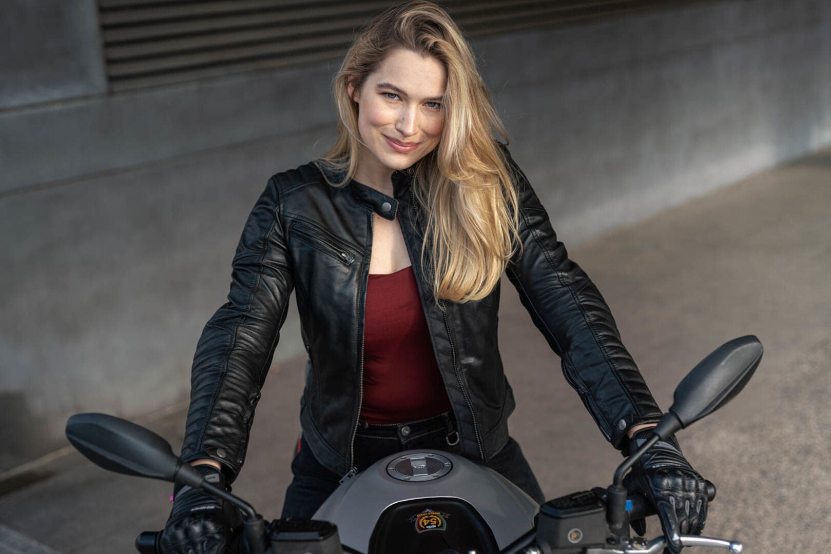 Side view of SHIMA Winchester 2.0 Ladies Motorcycle Leather Jacket