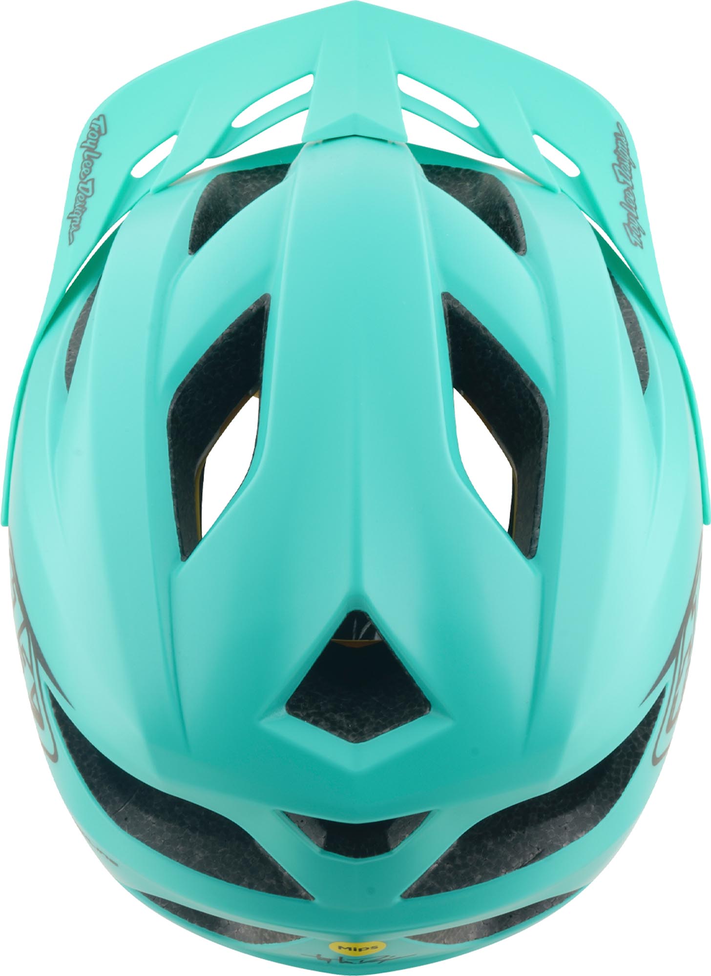 Troy Lee Designs Mips Flowline Point Jeugd Fietshelm turquoise mat 48-53 cm Figuur 8
