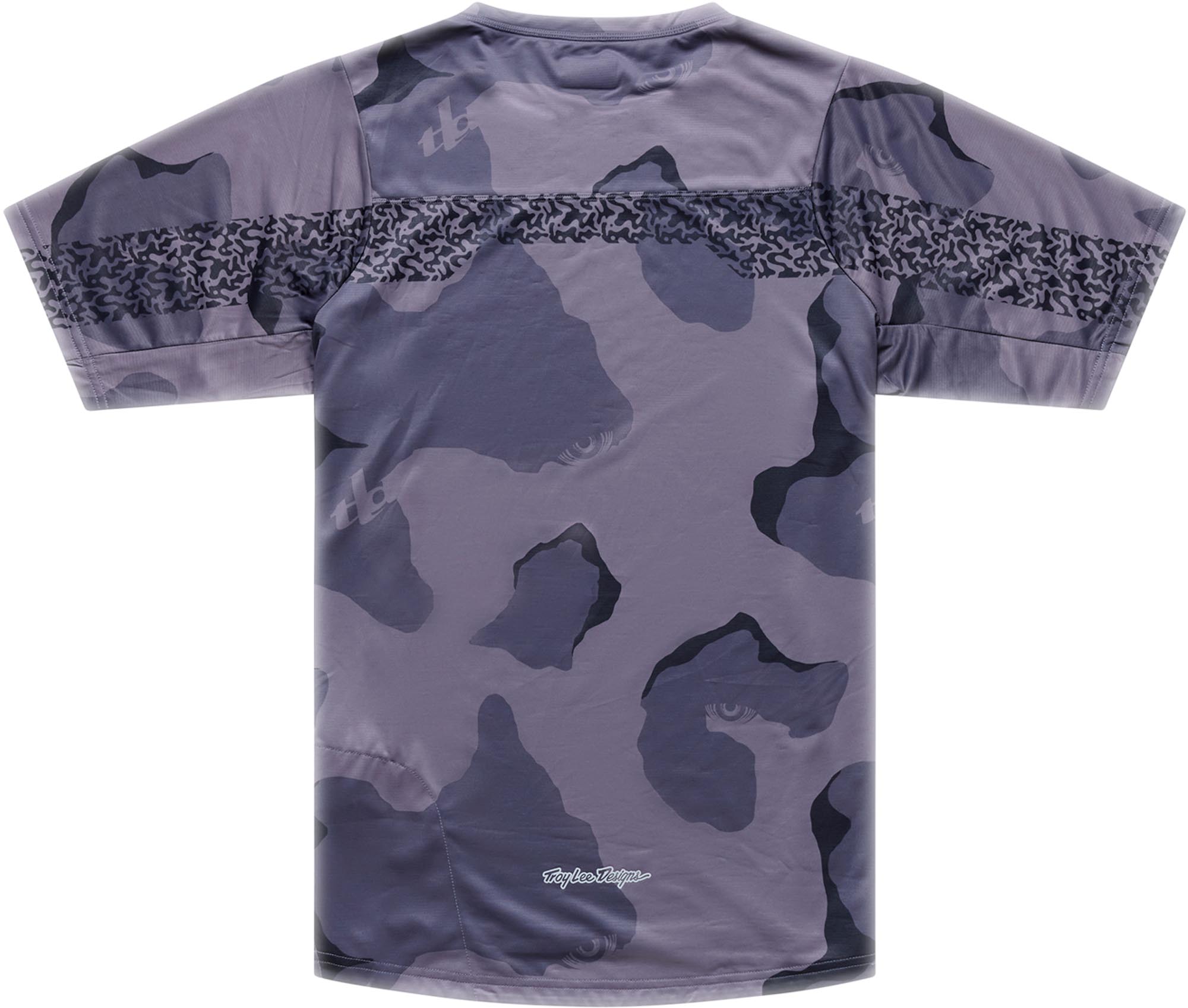 Side view of Troy Lee Designs Skyline Pro Flow Camo Short Sleeve Bicycle Jersey