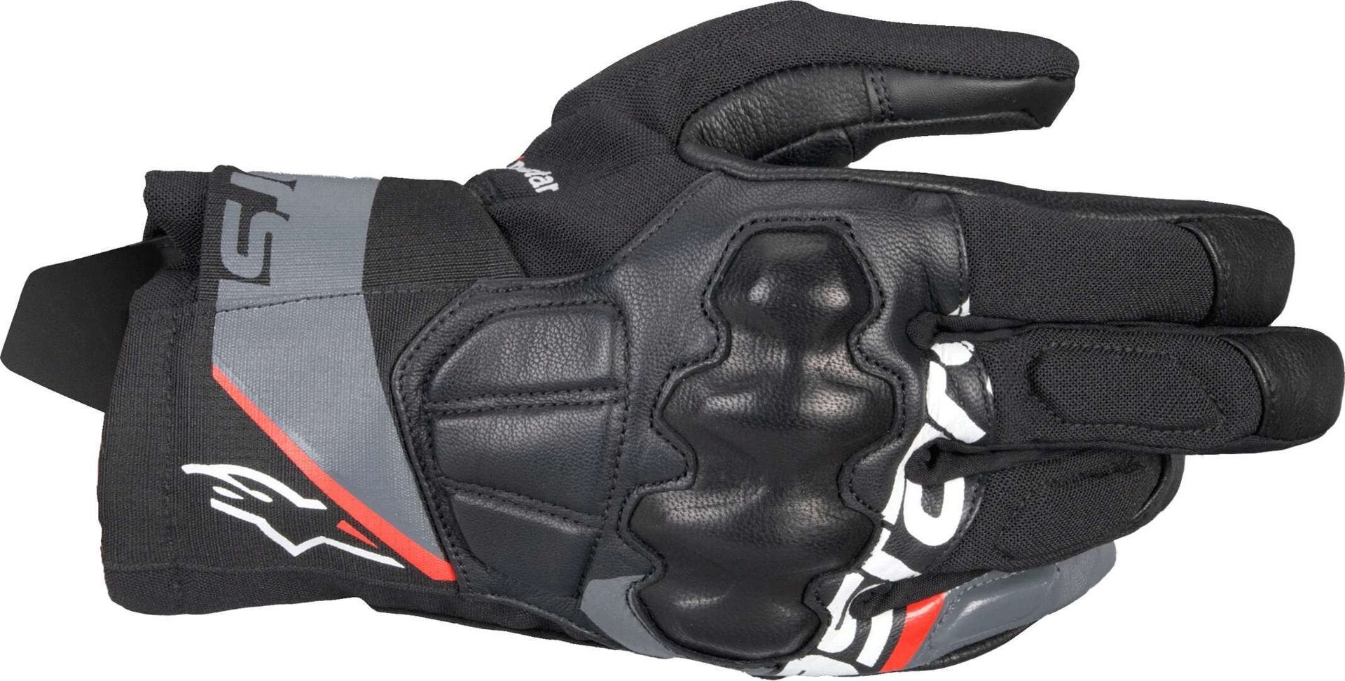Alpinestars Men's Black/Grey/Red Corozal V3 Drystar Waterproof Motocycle Gloves