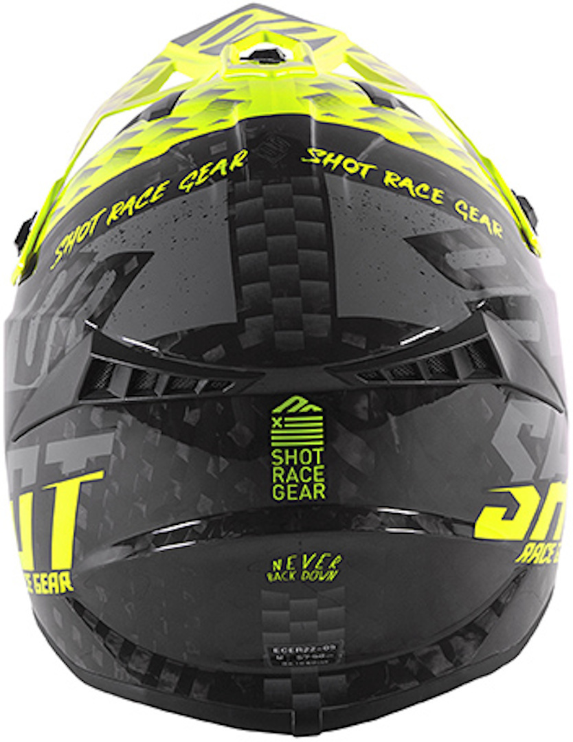 Shot Lite Carbon Rush Motocross hjälm neongul XL (61/62) Figur 3