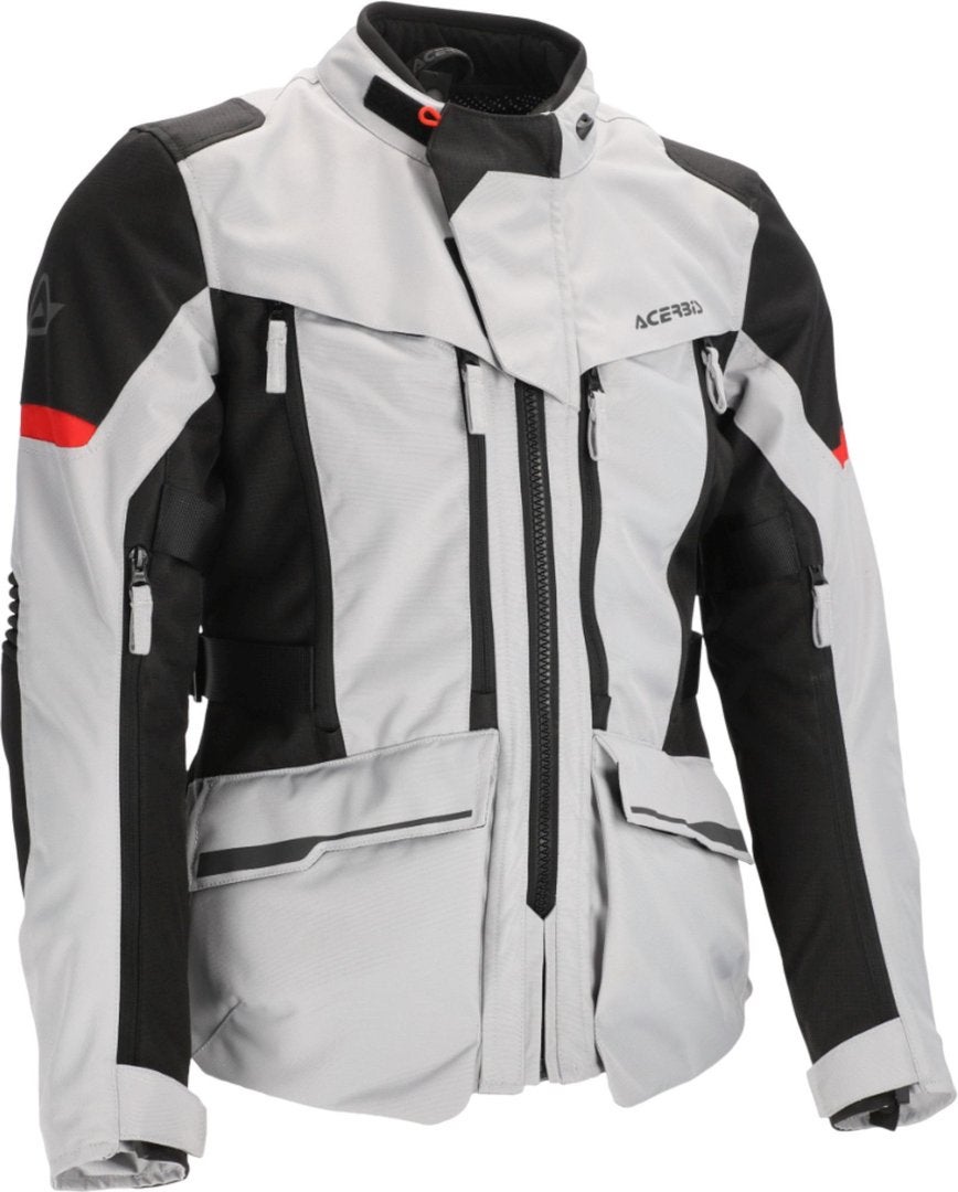 Acerbis X-Rover Waterproof Ladies Motorcycle Textile Jacket grey/red S Figure 1