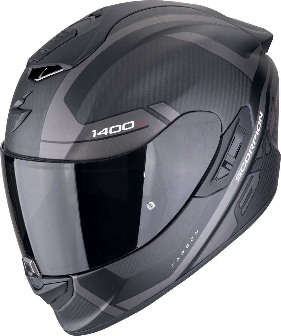 Scorpion EXO-1400 Evo II Carbon Air Enko Hjelm sort mat/grå M (57/58) Figur 1