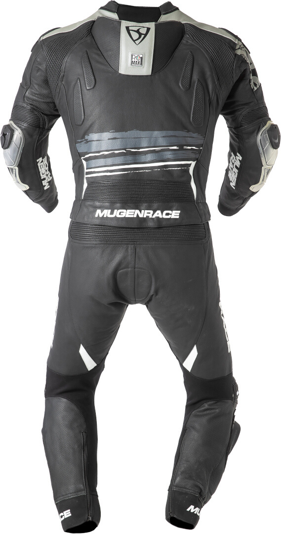 MUGENRACE RC-Max Due perforated Two Piece Motorcycle Leather Suit black/white/grey 58 Figure 3