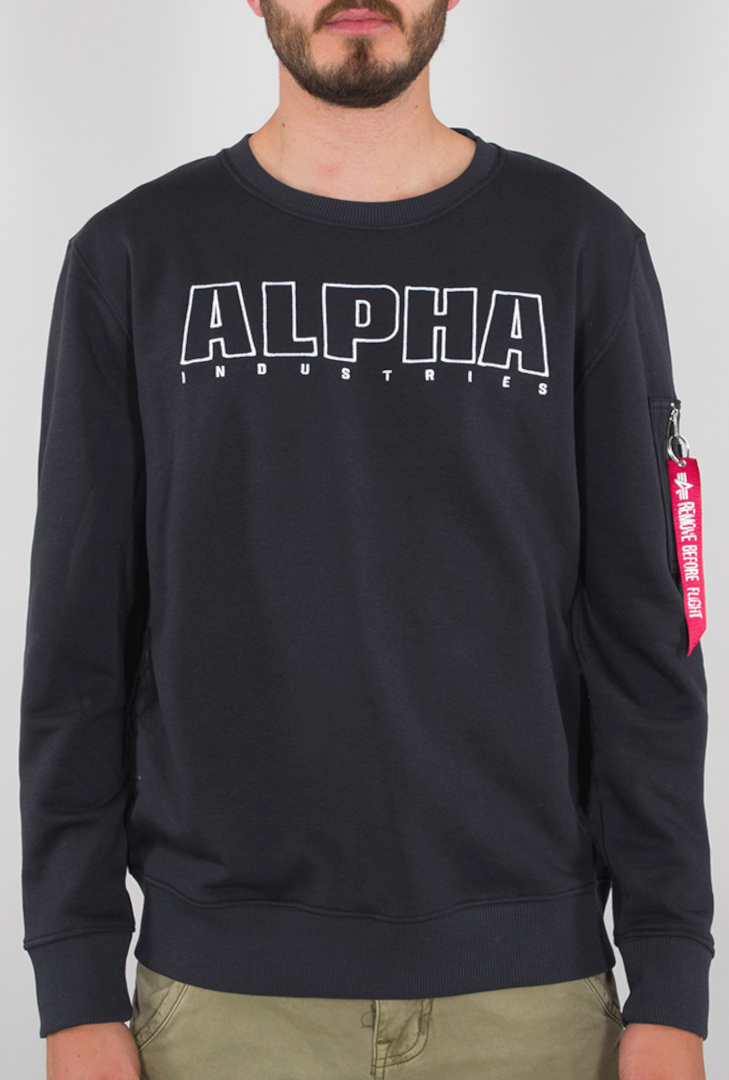 Alpha Industries Alpha Embroidery Pullover blu scuro 3XL Figura 1
