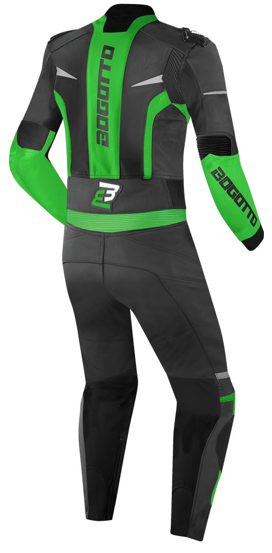 Bogotto Misano Two Piece Motorcycle Leather Suit black/green 58 Figure 2