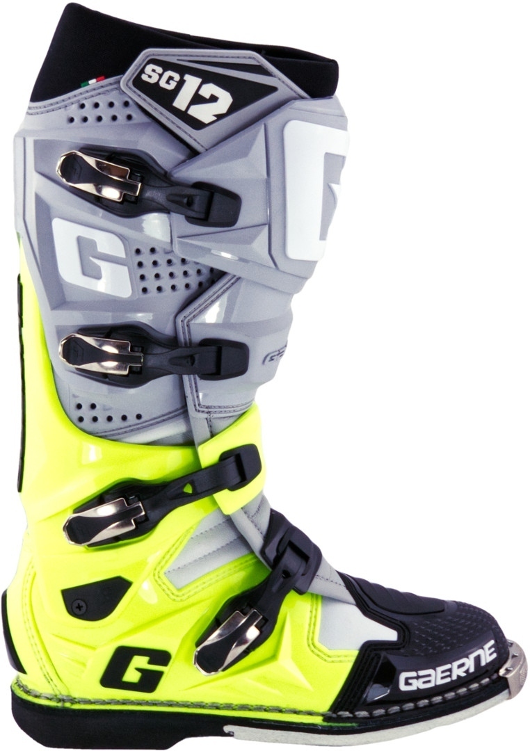 Gaerne SG-12 Motocross støvler grå/sort/gul 44 Figur 5