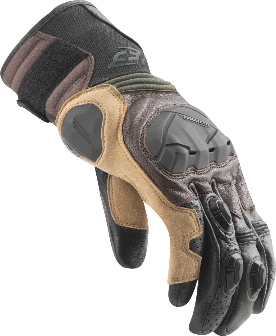 Bogotto Zello perforated Motorcycle Gloves brown/beige/green M Figure 3